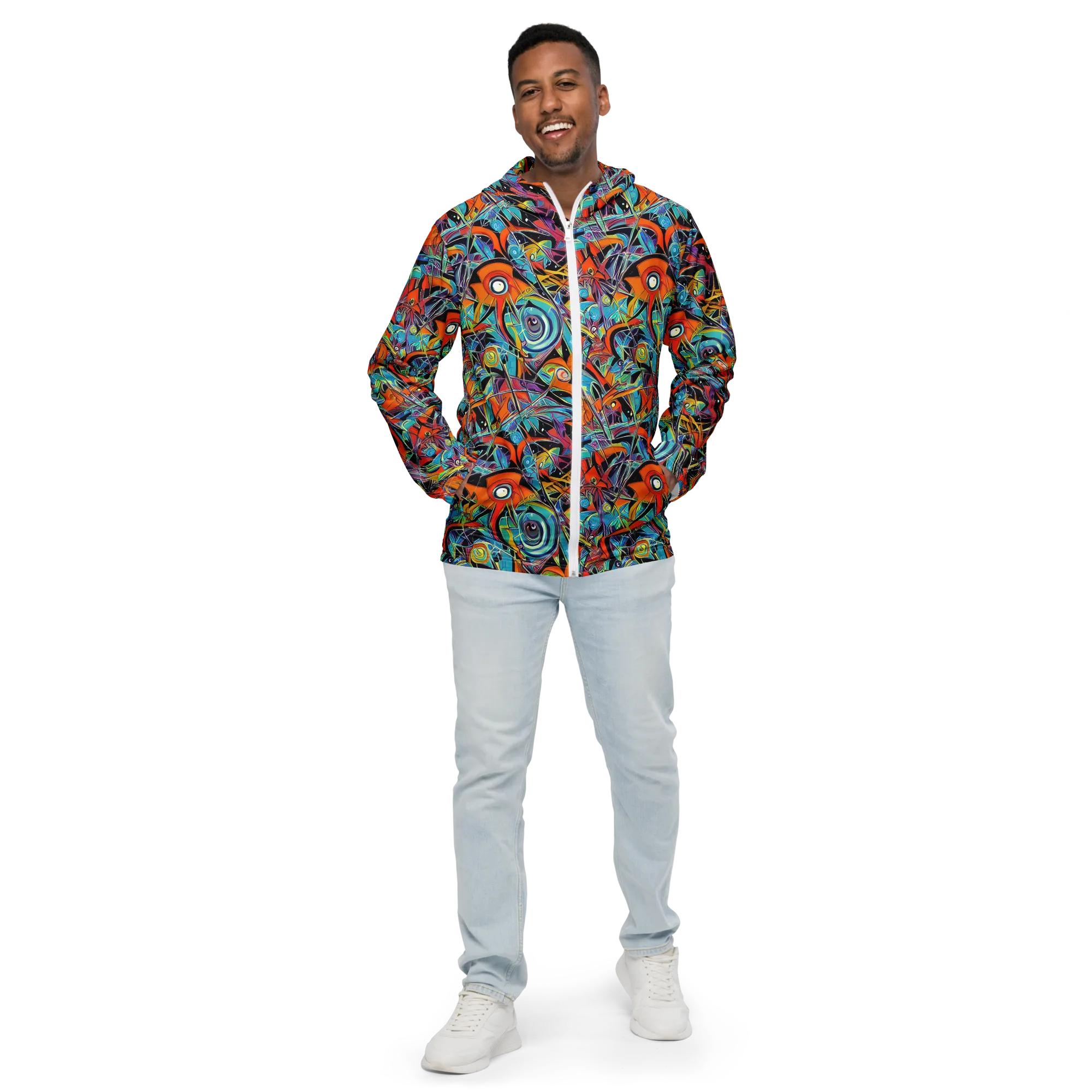 Infinite Color Crash on Men's Windbreaker — Front