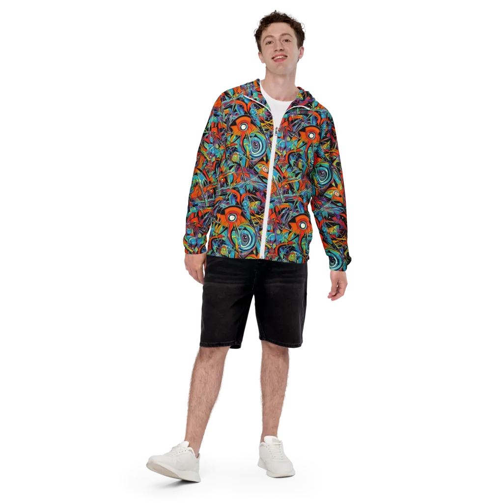Infinite Color Crash on Men's Windbreaker — Front
