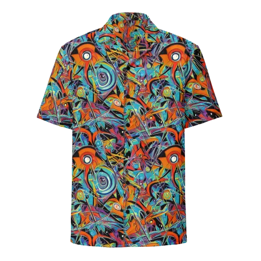 Infinite Color Crash on a Button Shirt