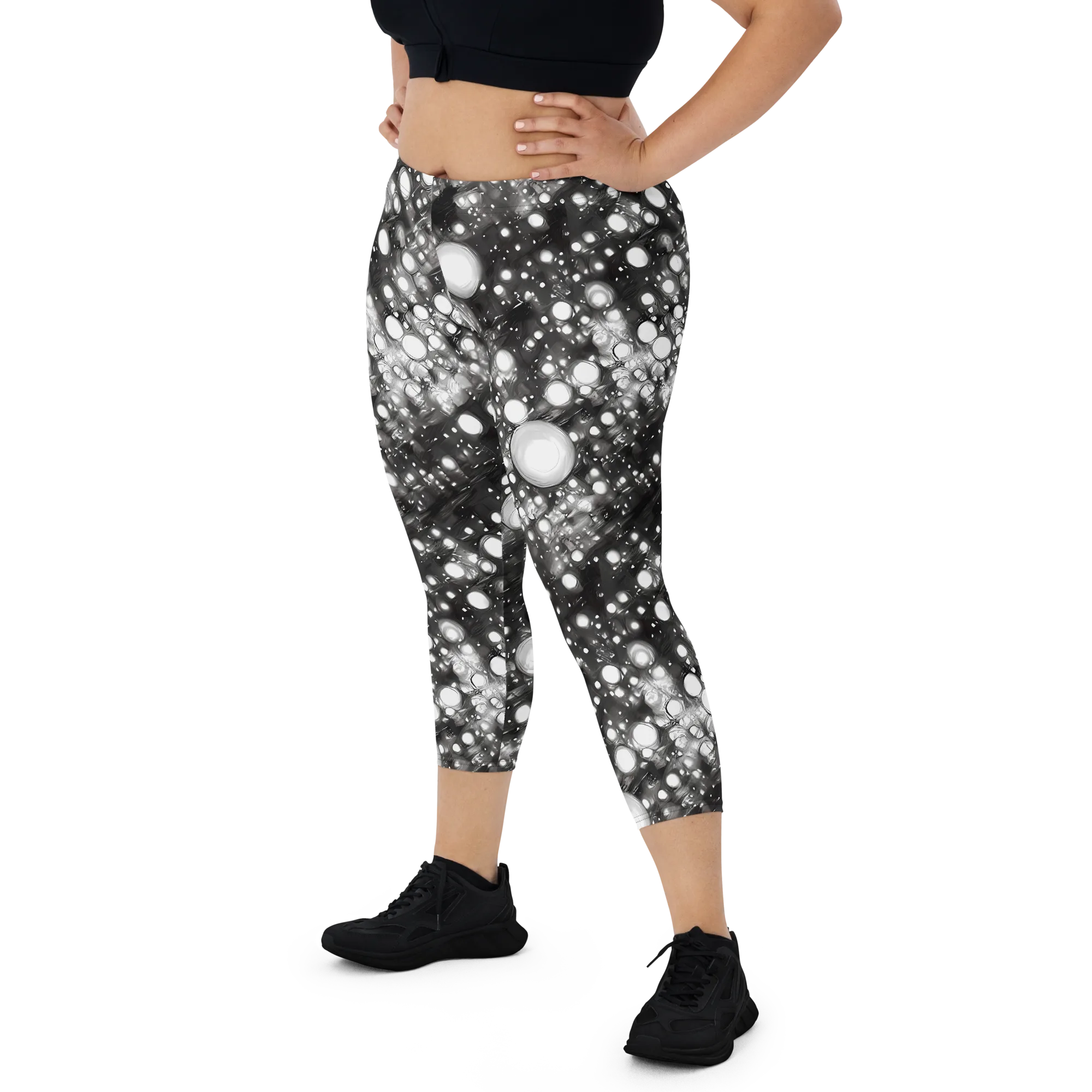 Cosmic Cell on Capri Leggings — Front