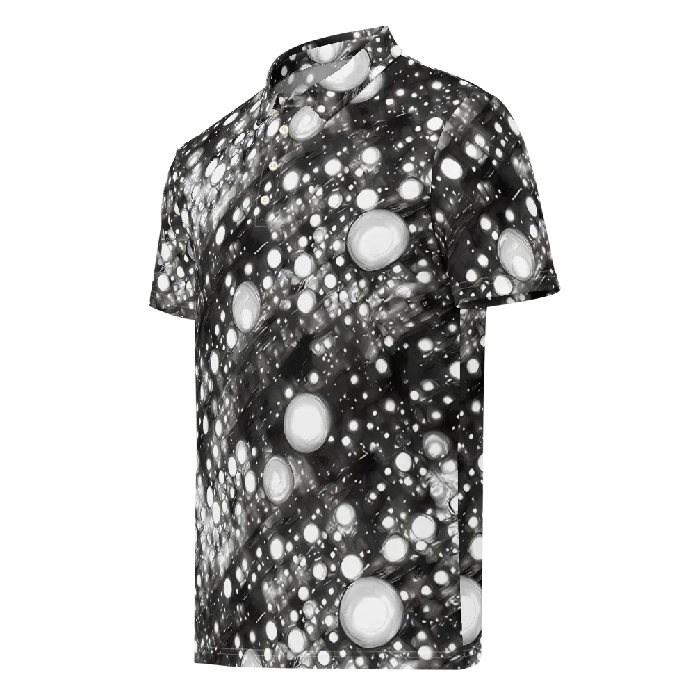 Cosmic Cell on Men's Slim Fit Polo Shirt — Left Front