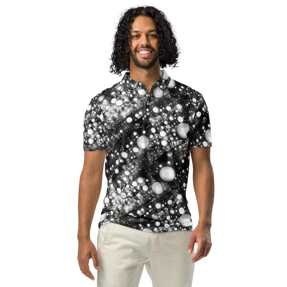 Cosmic Cell on Men's Slim Fit Polo Shirt — Front