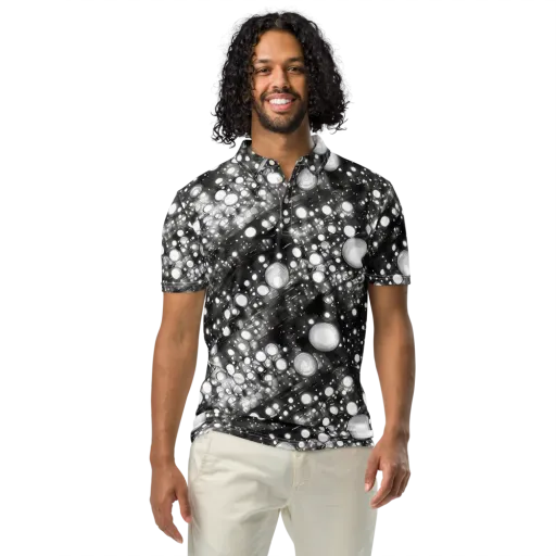 Cosmic Cell on a Men's Slim Fit Polo Shirt