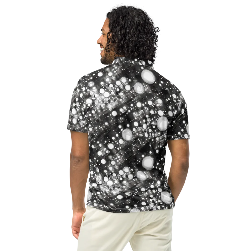 Cosmic Cell on Men's Slim Fit Polo Shirt — Back