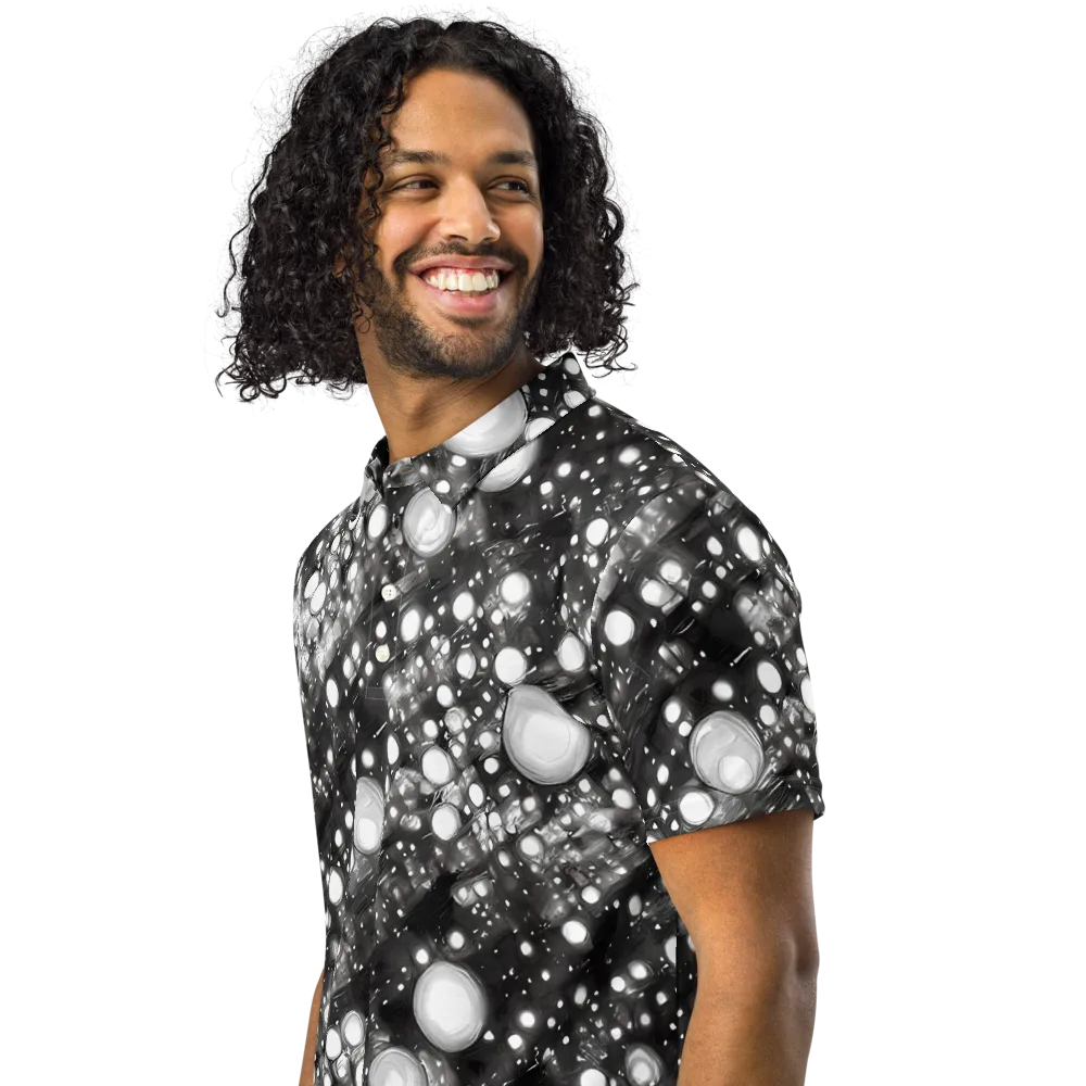 Cosmic Cell on Men's Slim Fit Polo Shirt — Left Front