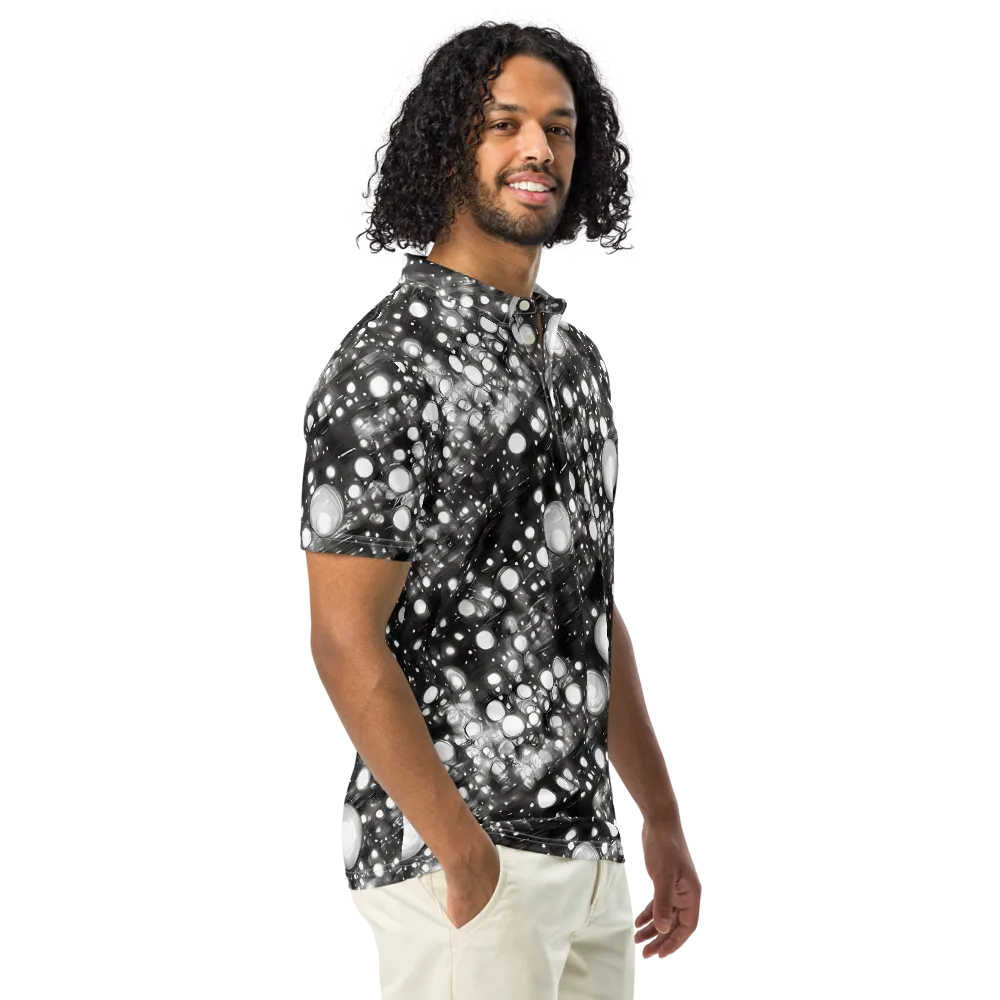 Cosmic Cell on Men's Slim Fit Polo Shirt — Right Front