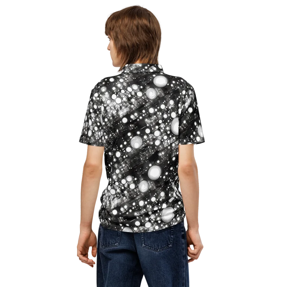 Cosmic Cell on Men's Slim Fit Polo Shirt — Back