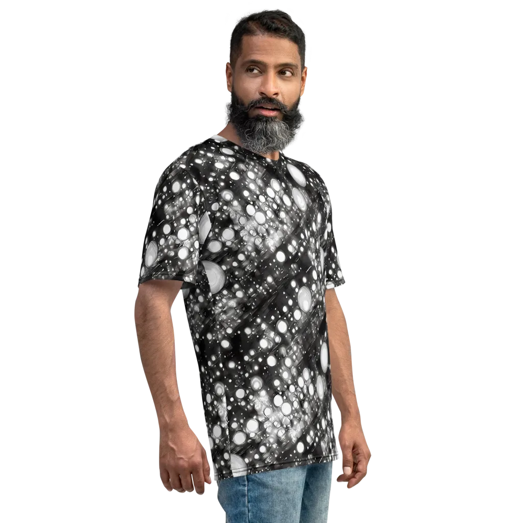 Cosmic Cell on Men's Crew Neck T-Shirt — Right