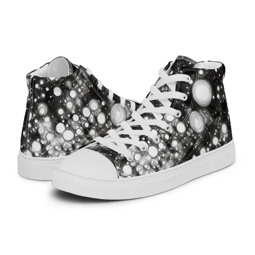 Cosmic Cell on a Men's High Top Canvas Shoes