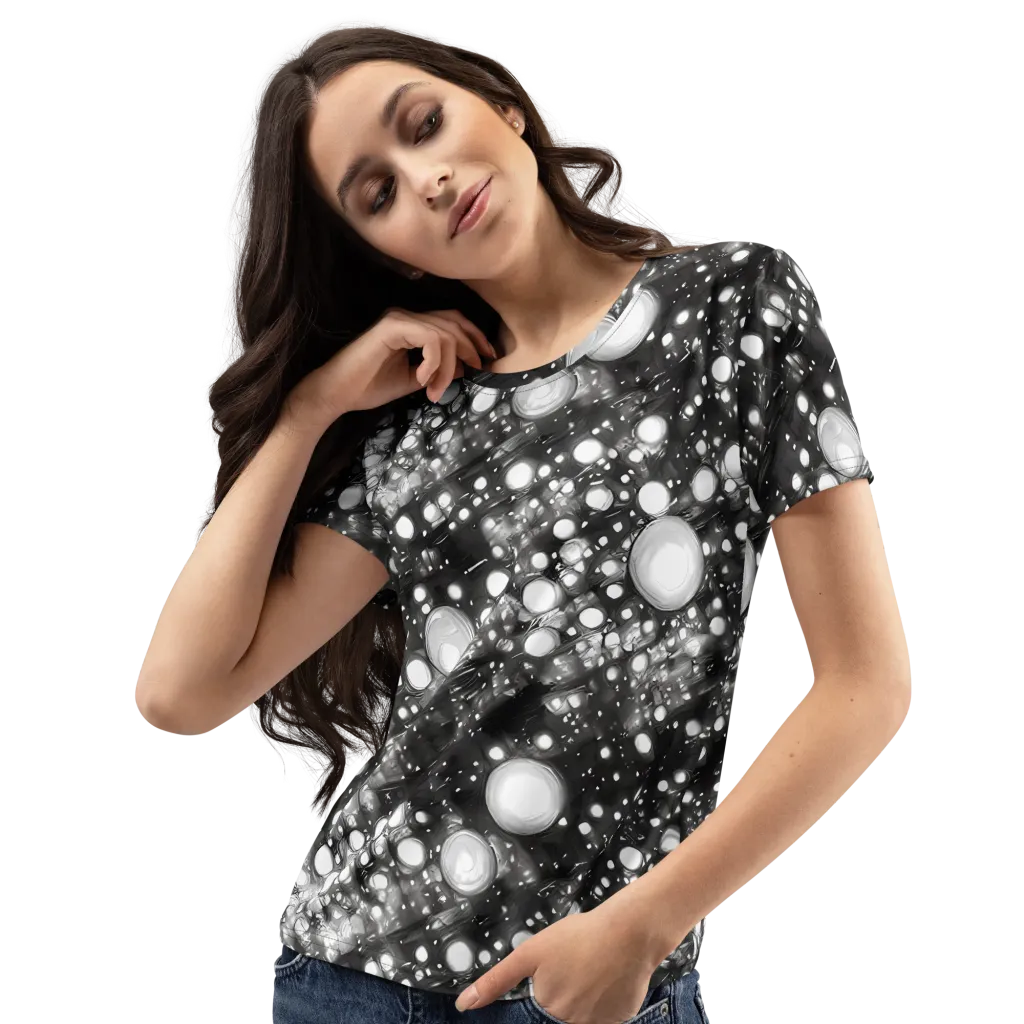 Cosmic Cell on Women's Crew Neck T-Shirt — Left Front