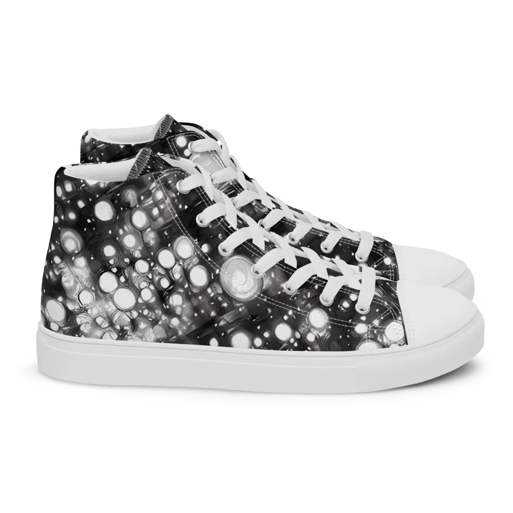 Cosmic Cell on Women's High Top Canvas Shoes — Right