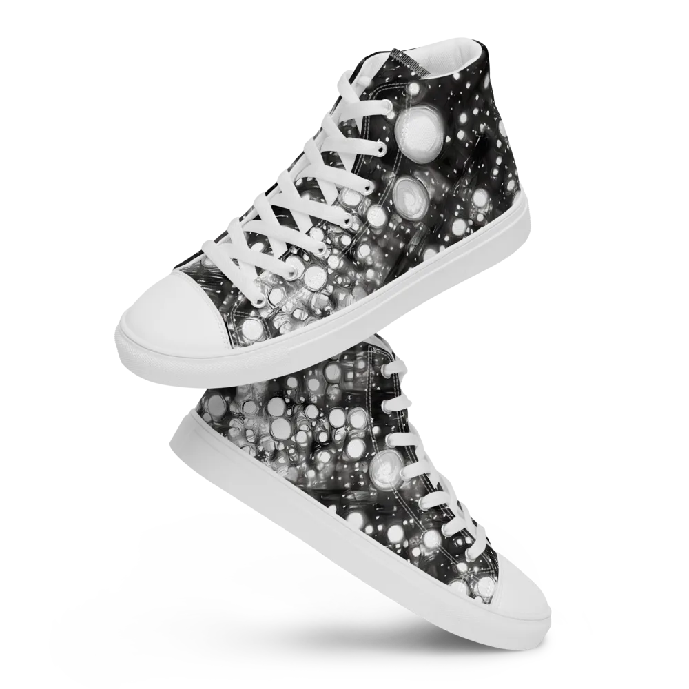 Cosmic Cell on Women's High Top Canvas Shoes — Front