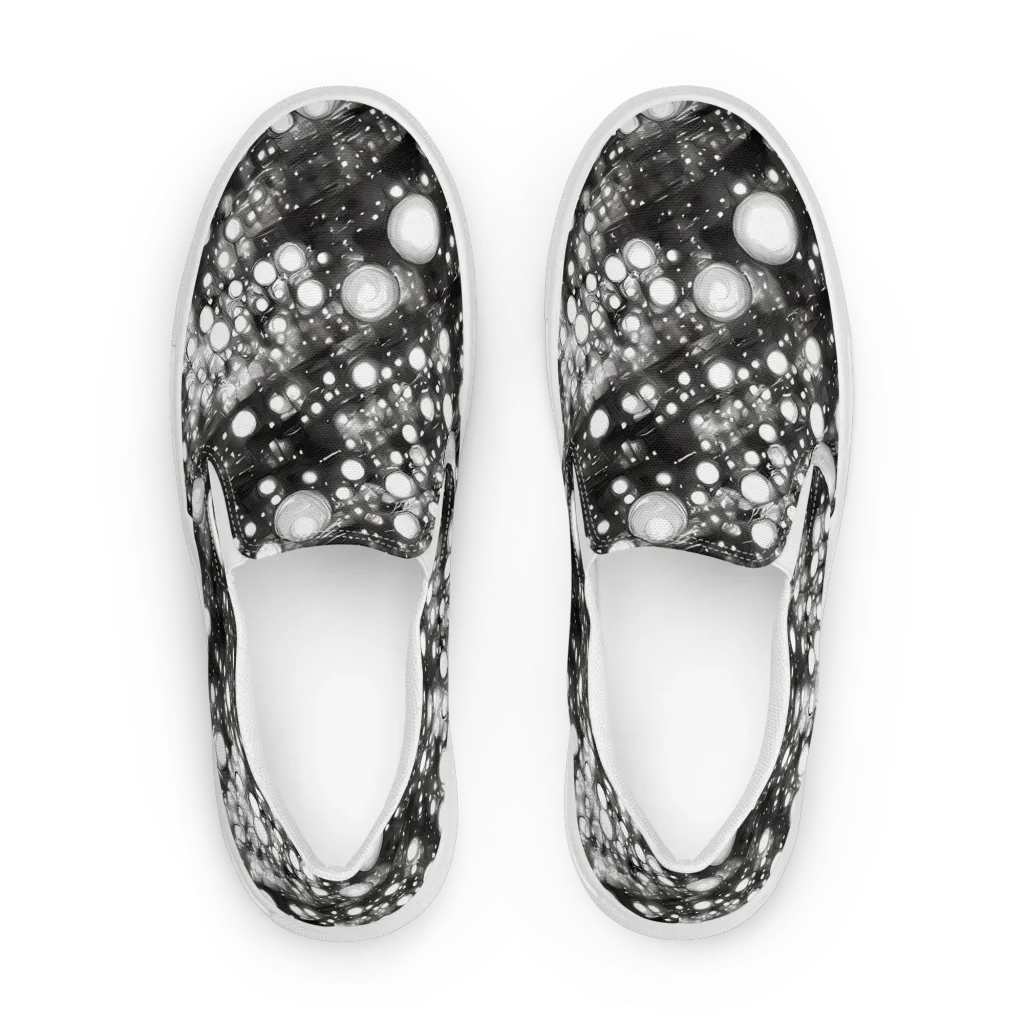 Cosmic Cell on Men's Slip-On Canvas Shoes — Front
