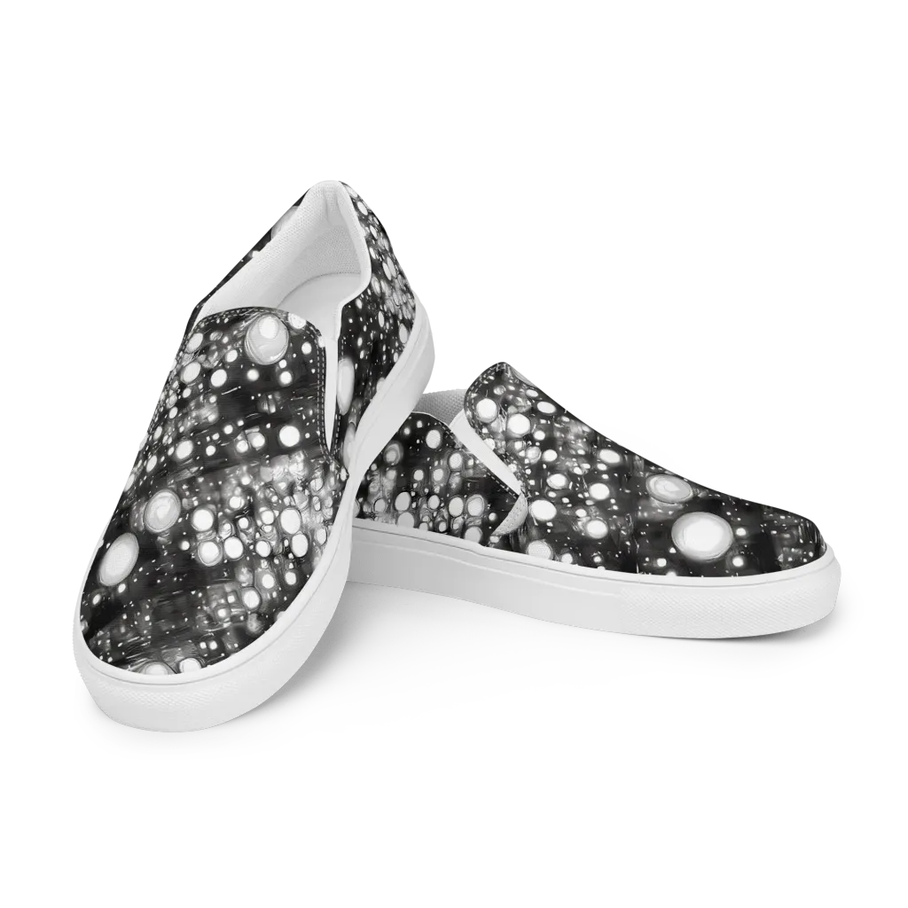 Cosmic Cell on Men's Slip-On Canvas Shoes — Left Front