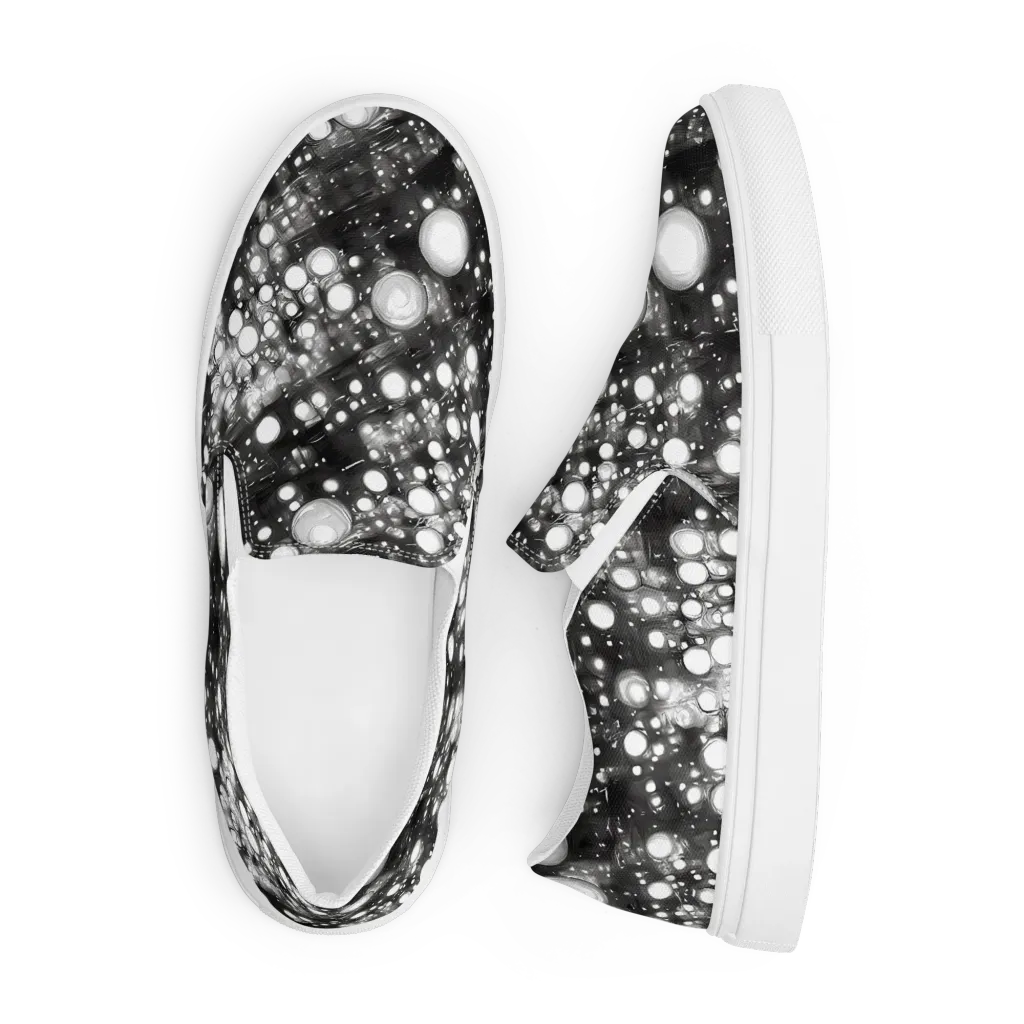 Cosmic Cell on Men's Slip-On Canvas Shoes — Front