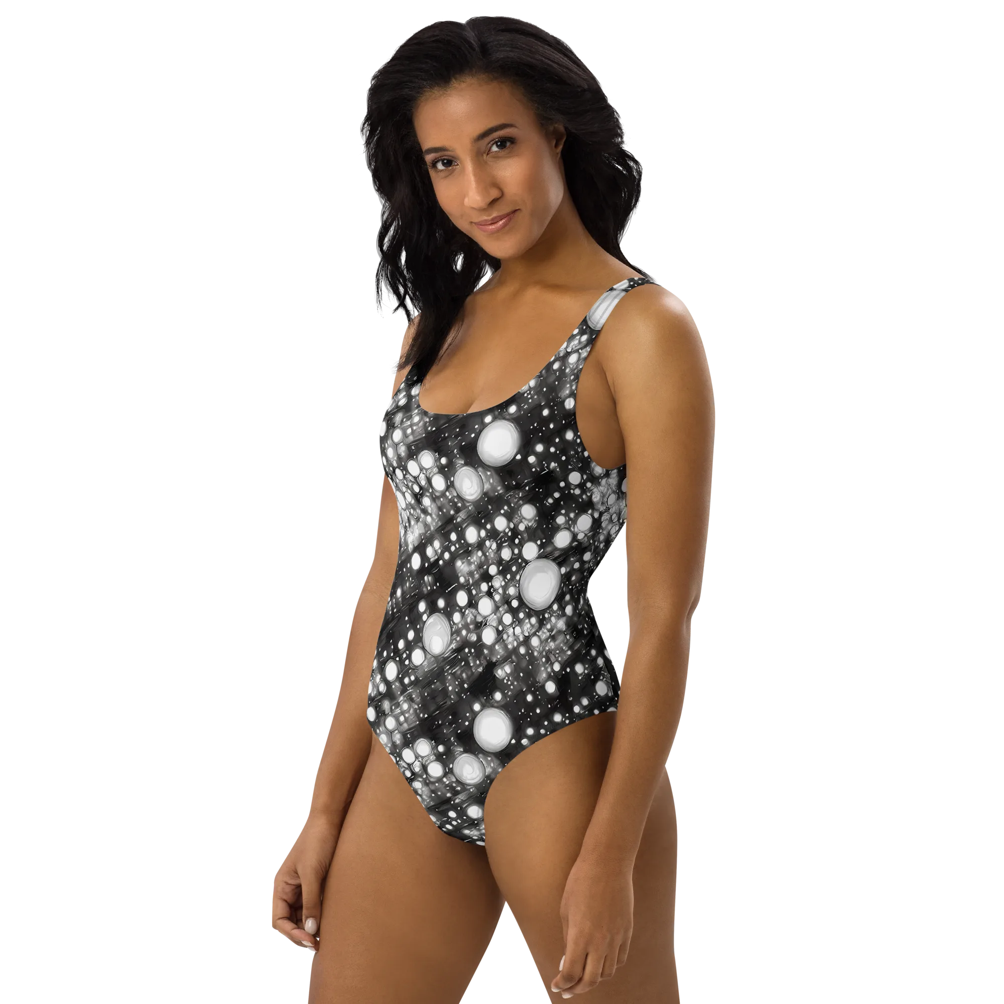 Cosmic Cell on One-Piece Swimsuit — Left