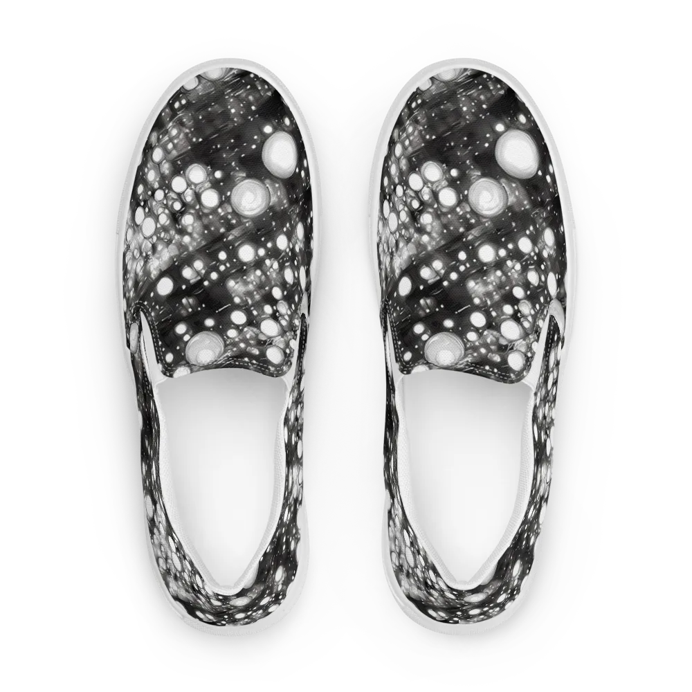 Cosmic Cell on Women's Slip-On Canvas Shoes — Front