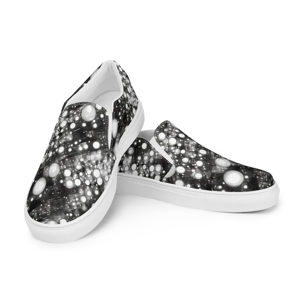 Cosmic Cell on Women's Slip-On Canvas Shoes — Left Front