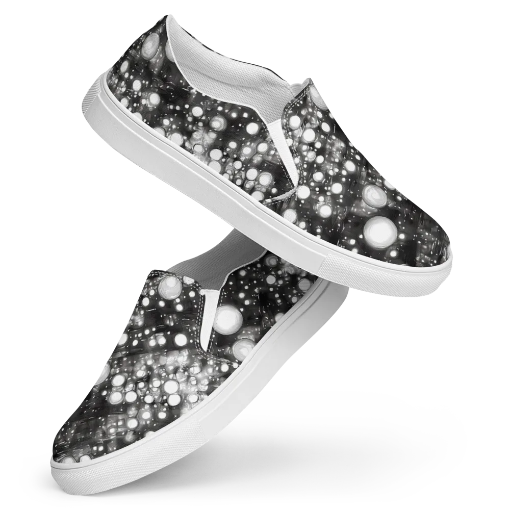 Cosmic Cell on Women's Slip-On Canvas Shoes — Front