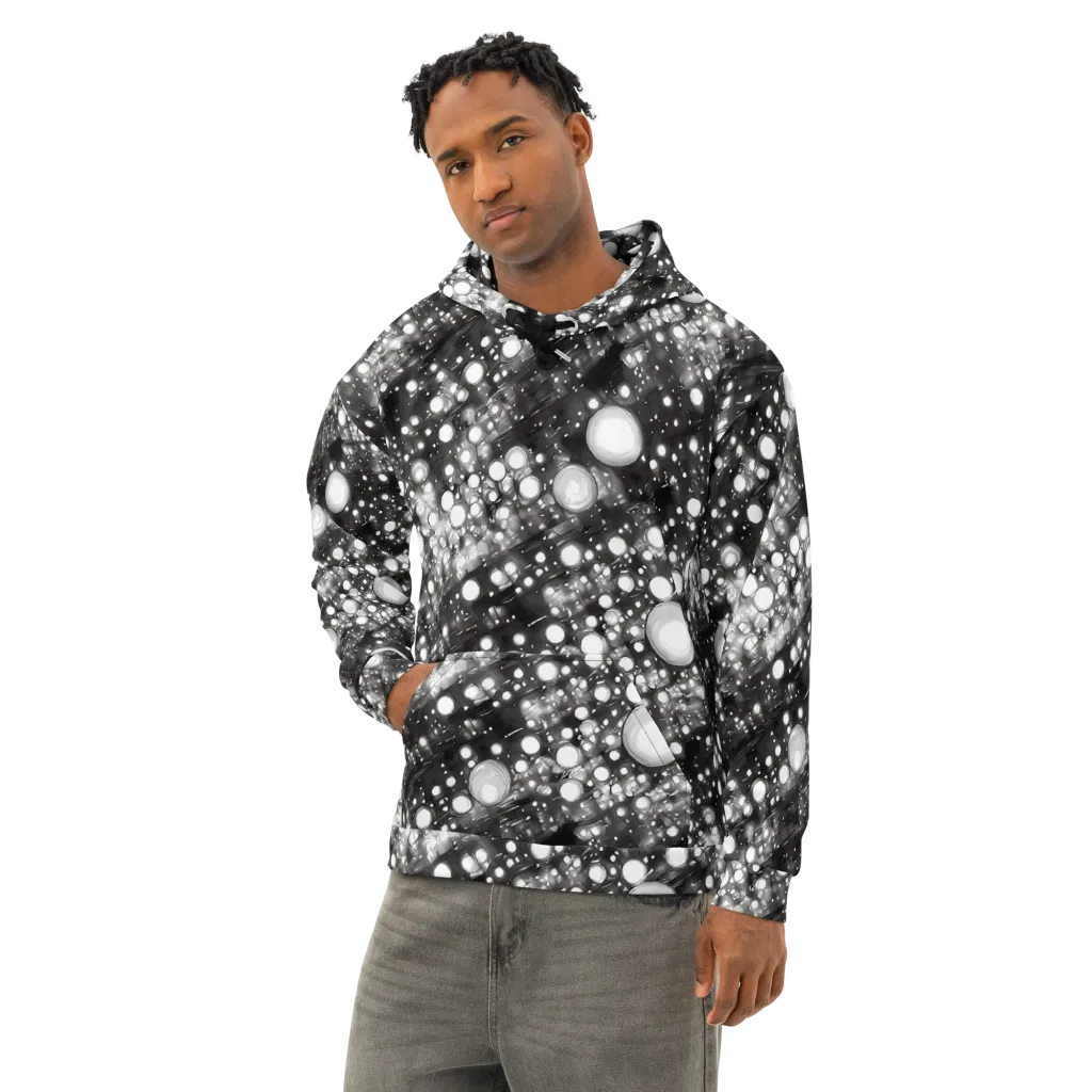 Cosmic Cell on Cotton Hoodie — Left Front