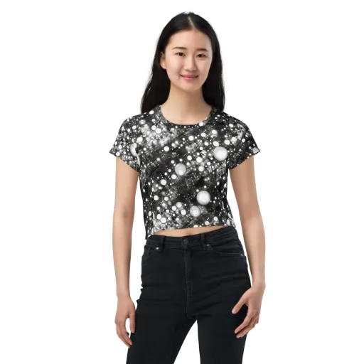 Cosmic Cell on a Crop Tee