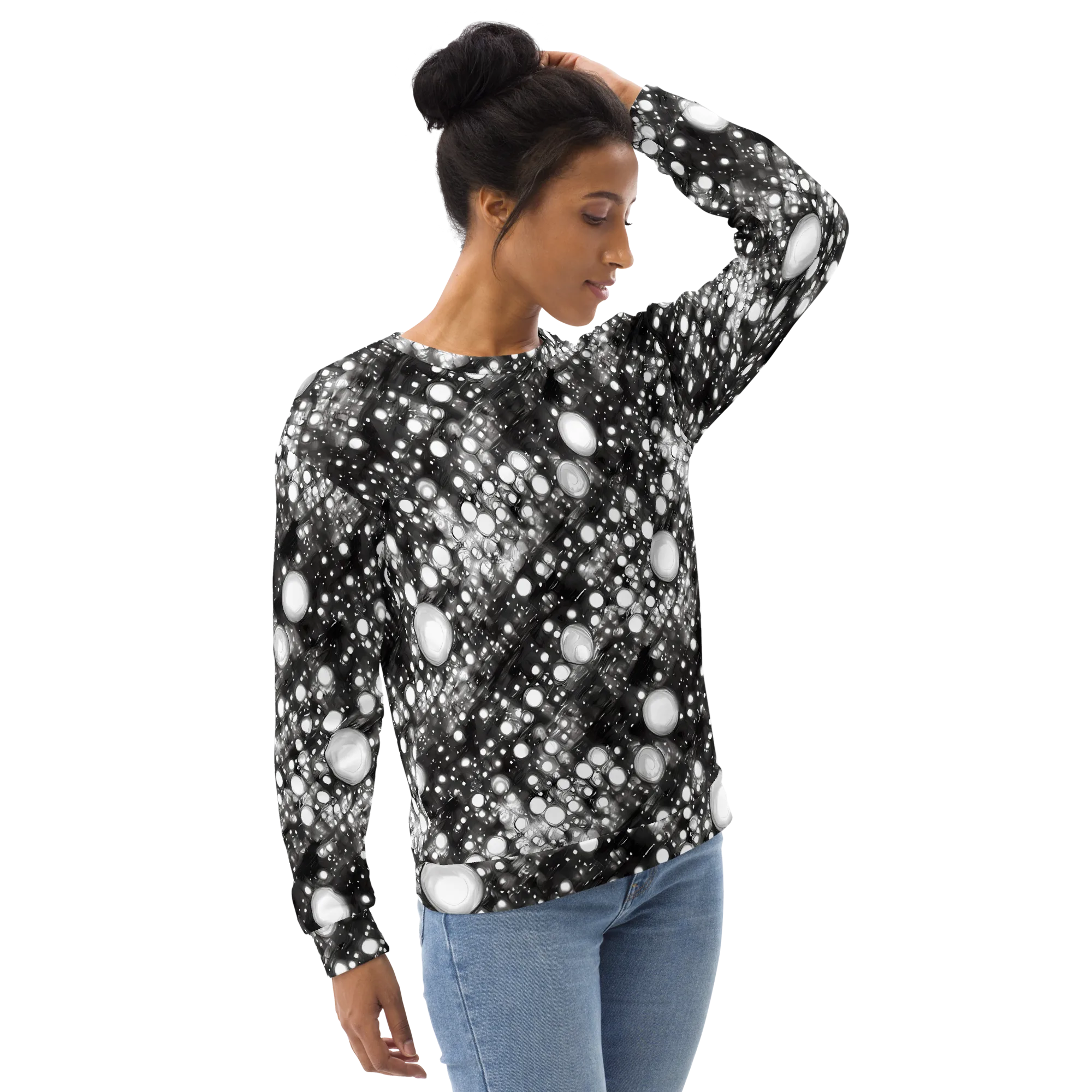 Cosmic Cell on Sweatshirt — Right Front