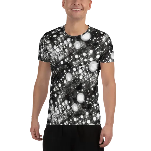Cosmic Cell on a Men's Athletic T-Shirt