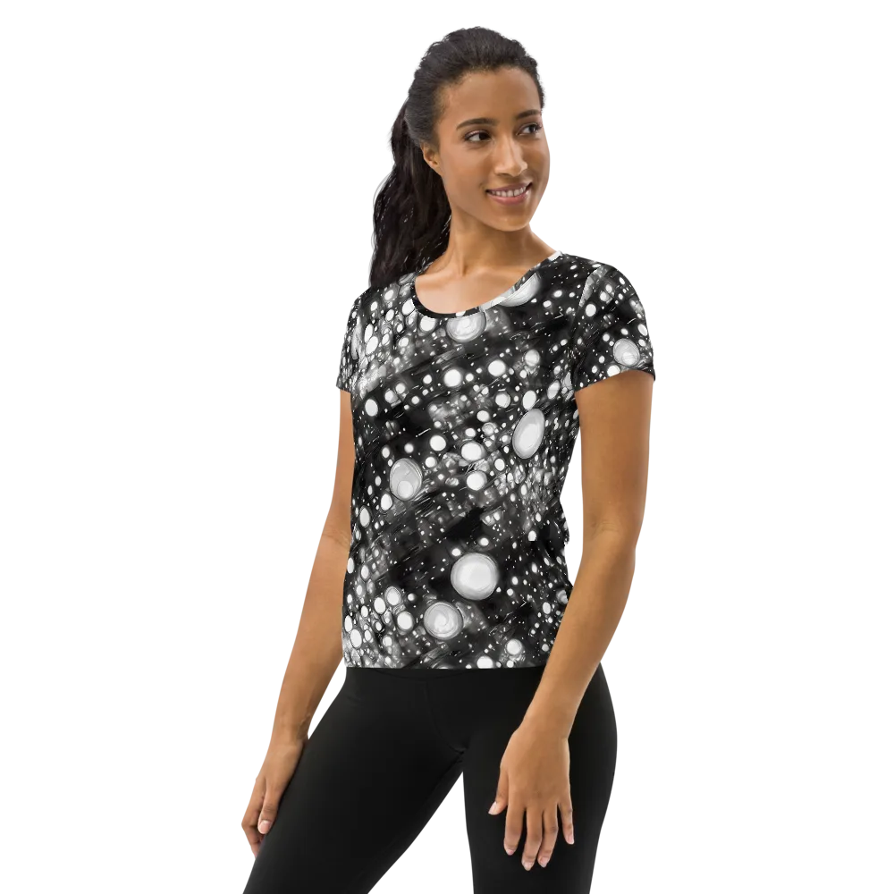 Cosmic Cell on Women's Athletic T-Shirt — Left