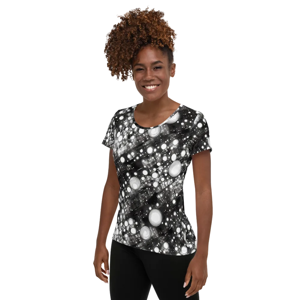 Cosmic Cell on Women's Athletic T-Shirt — Left