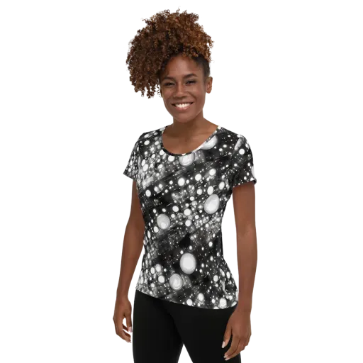 Cosmic Cell on a Women's Athletic T-Shirt