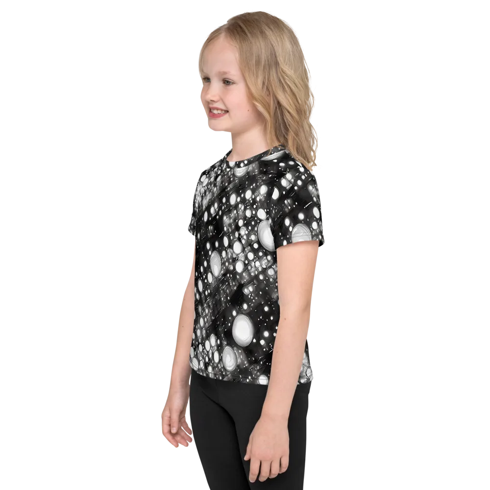 Cosmic Cell on Kids Crew Neck T-Shirt — Left