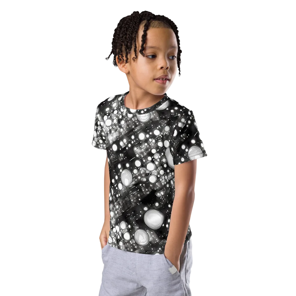 Cosmic Cell on Kids Crew Neck T-Shirt — Left Front