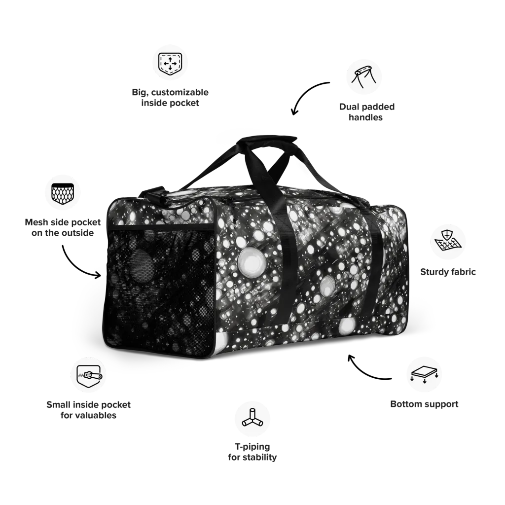 Cosmic Cell on Duffle Bag — Right Front