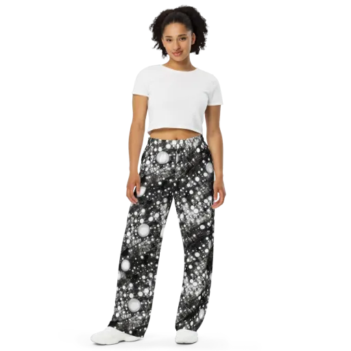 Cosmic Cell on a Wide-Leg Pants