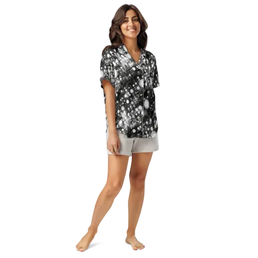 Cosmic Cell on a Women's Short Sleeve Pajama Top