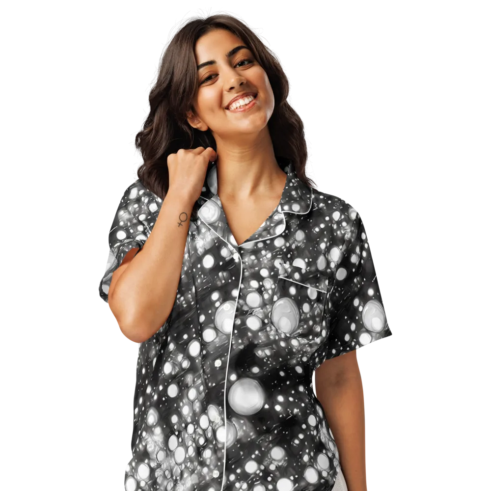 Cosmic Cell on Women's Short Sleeve Pajama Top — Front