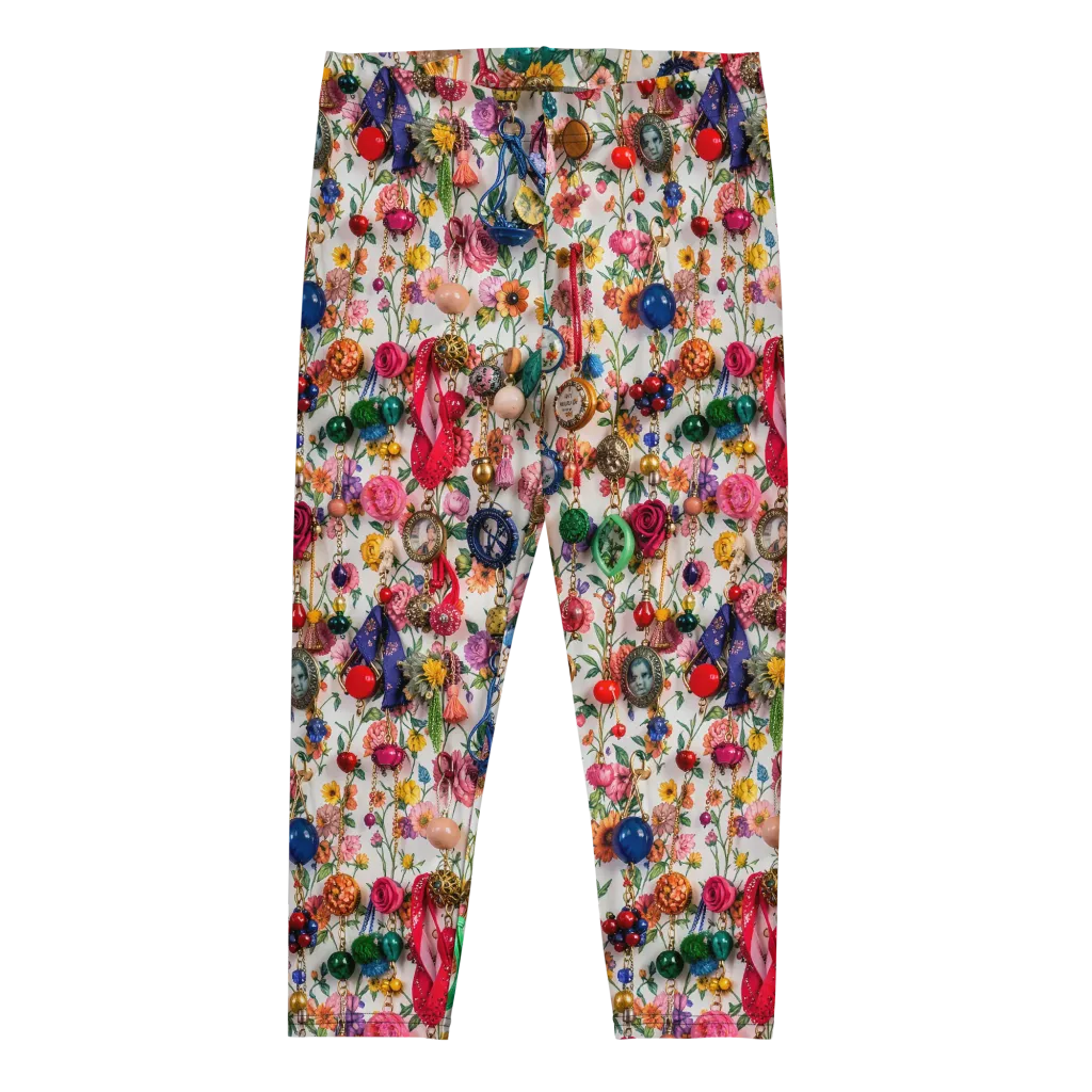 Botanical Bijou on Capri Leggings — Front