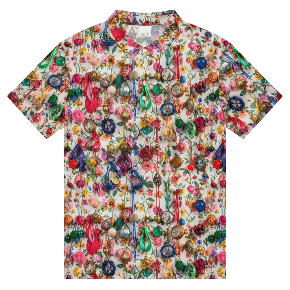 Botanical Bijou on Men's Slim Fit Polo Shirt — Front