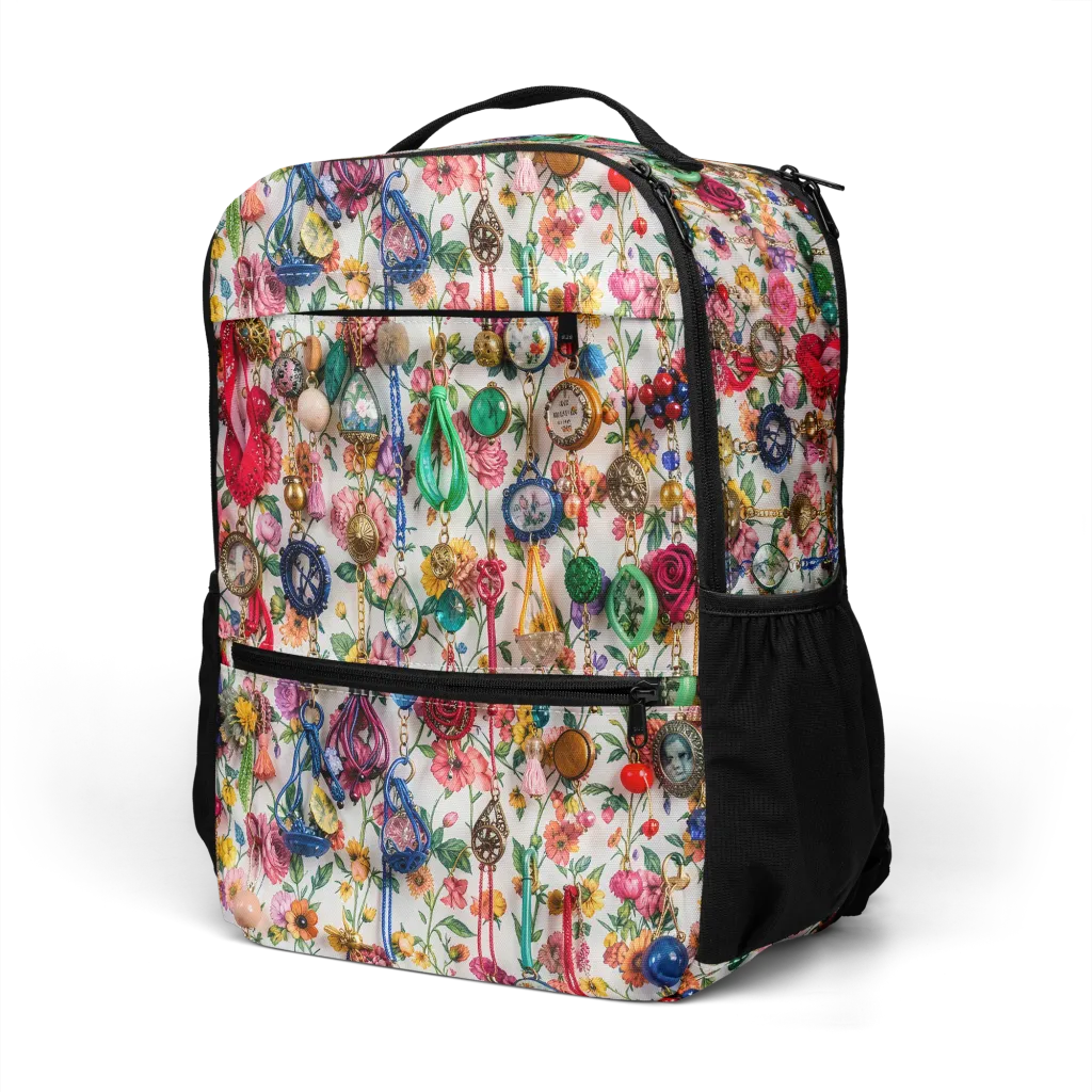 Botanical Bijou on Utility Backpack — Left Front