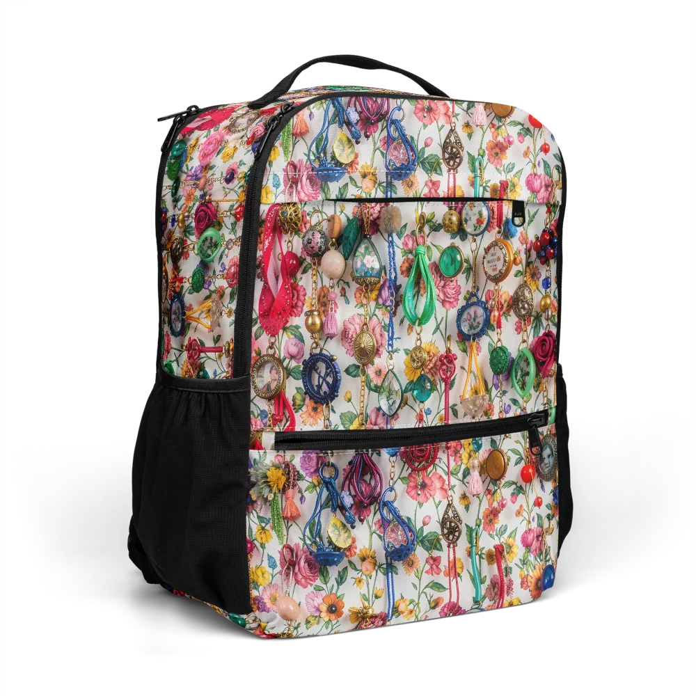 Botanical Bijou on Utility Backpack — Right Front