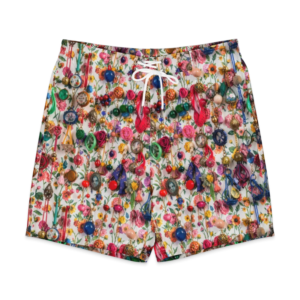 Botanical Bijou on Men's Board Shorts — Front
