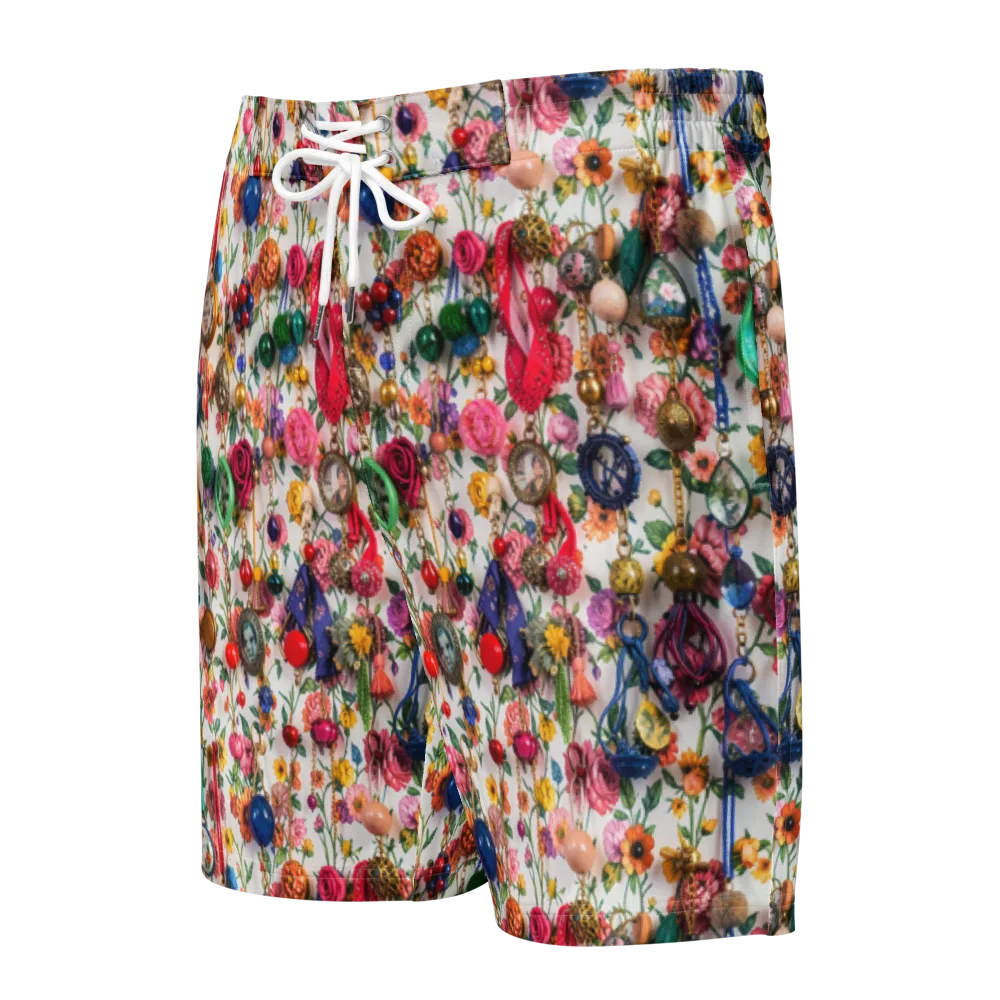 Botanical Bijou on Men's Board Shorts — Front