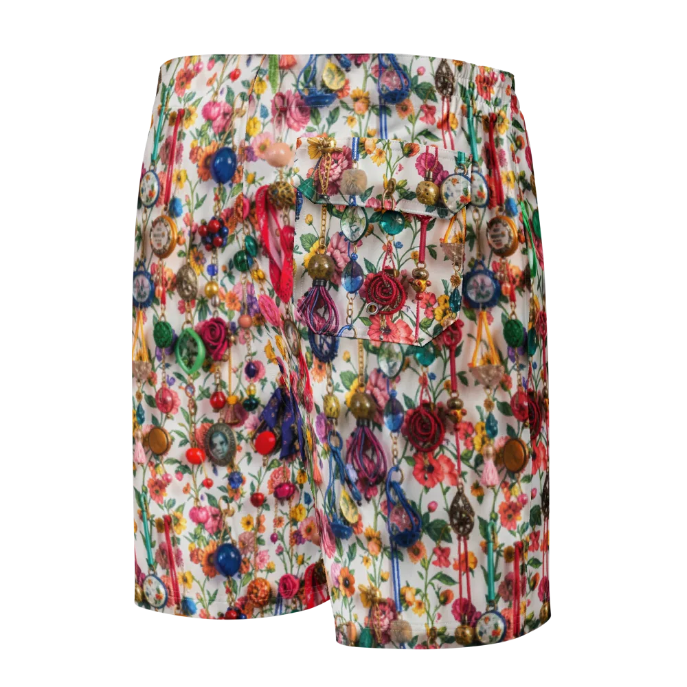 Botanical Bijou on Men's Board Shorts — Back