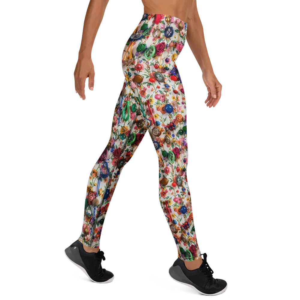 Botanical Bijou on Yoga Leggings — Right