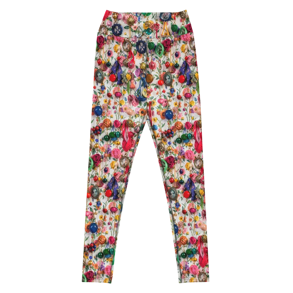 Botanical Bijou on Yoga Leggings — Front