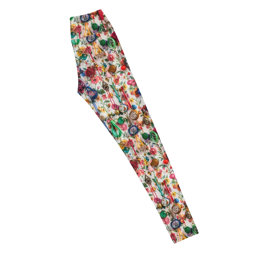 Botanical Bijou on Yoga Leggings — Right
