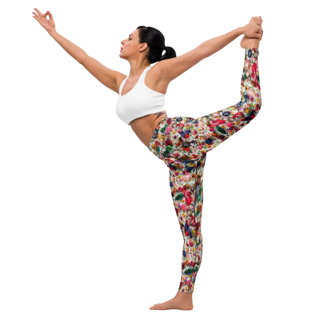 Botanical Bijou on Yoga Leggings — Left