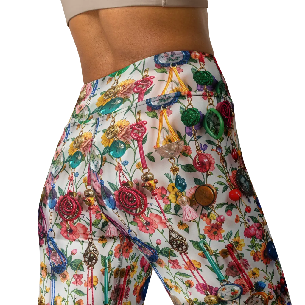 Botanical Bijou on Yoga Leggings — Back
