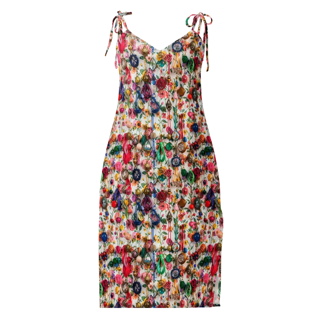 Botanical Bijou on Slip Dress — Front