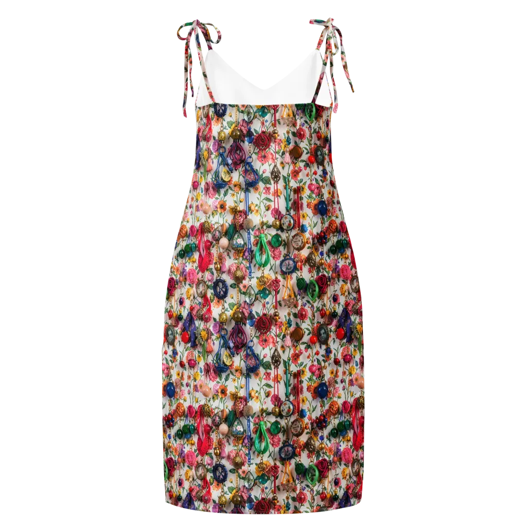 Botanical Bijou on Slip Dress — Back